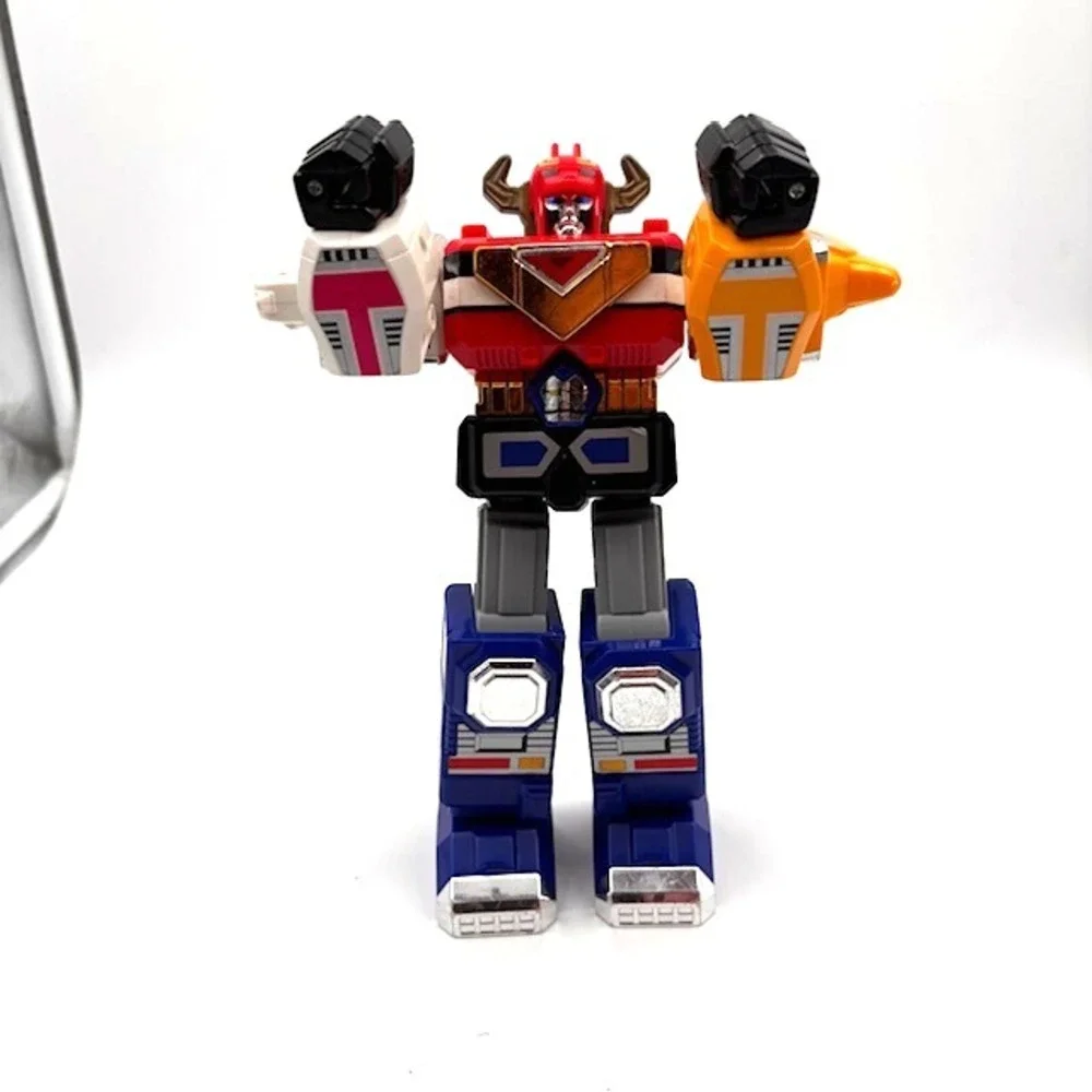 Vintage Mighty Morph Power Ranger Megazord Toy Red Blue Yellow White Black Robot